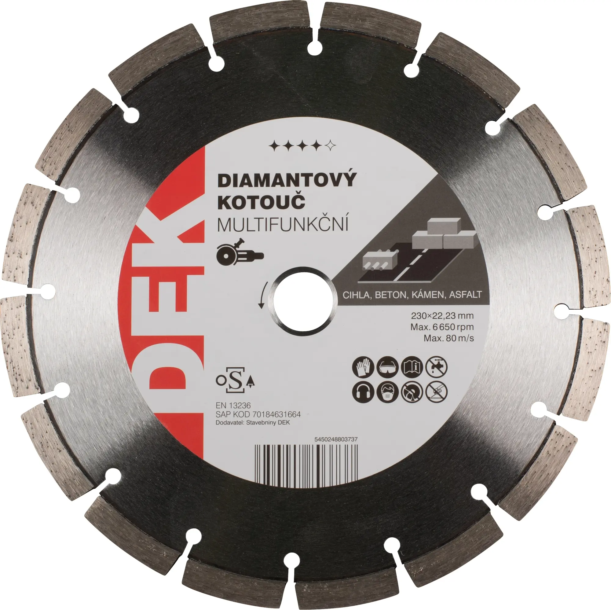 Kotouč řezný DIA DEK MULTIFUNKČNÍ 230×22,23 mm