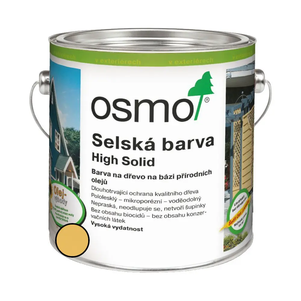Nátěr venkovní Osmo 2205 Selská barva slunečně žlutá 0,75 l