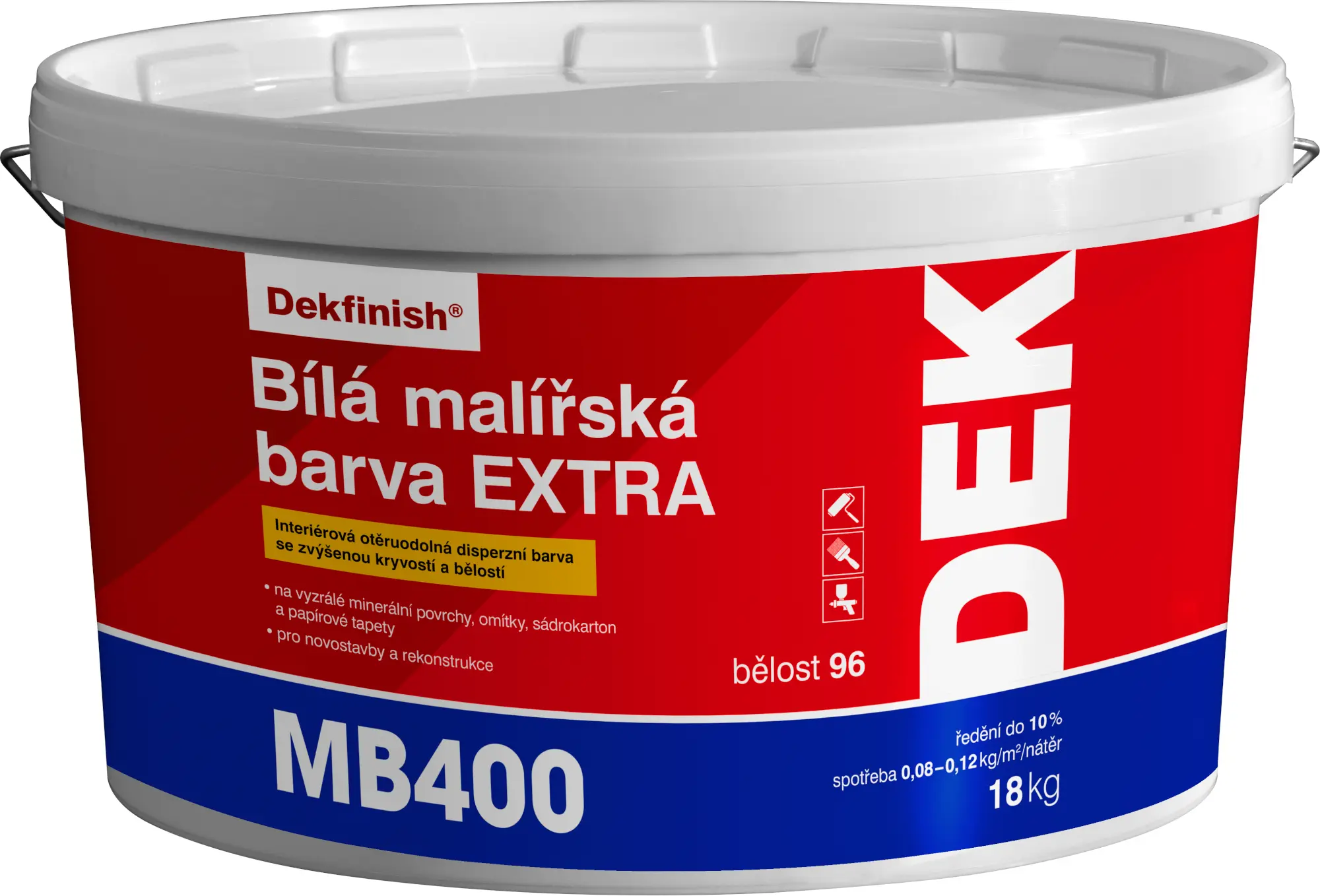 Malba interiérová DEK MB400 EXTRA bílá 18 kg