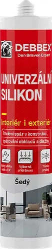 Silikon univerzální Den Braven šedý 280 ml
