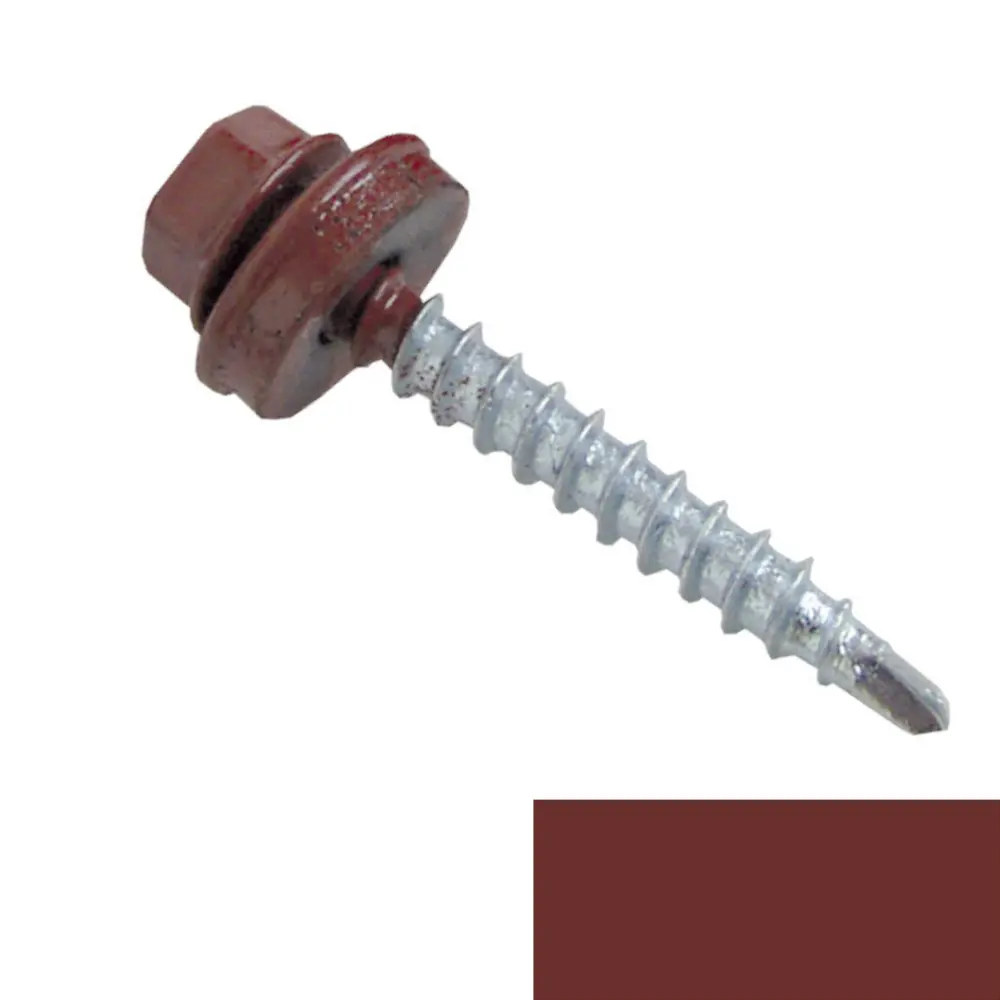 Šroub samořezný spojovací MAXIDEK FRS 4,8×35 RAL 3009 cihlově hnědá