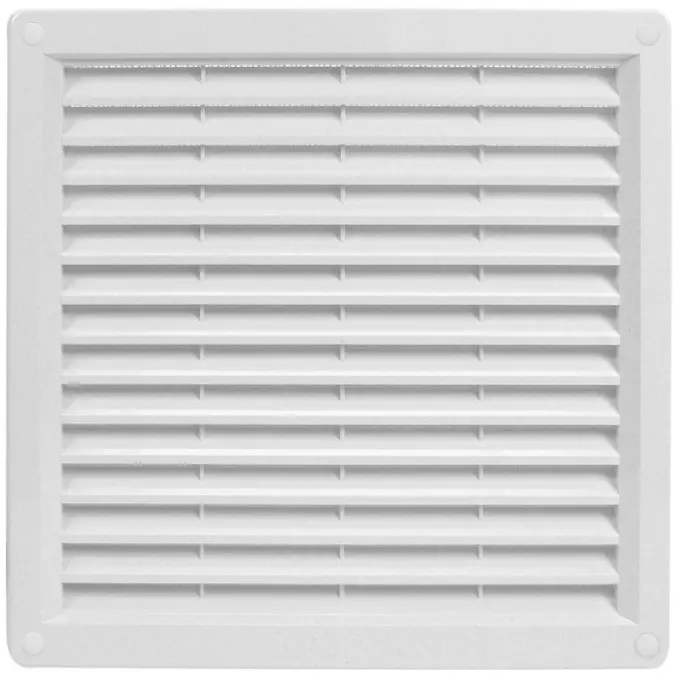 Mřížka větrací se sítí HACO VM 300×300 mm bílá