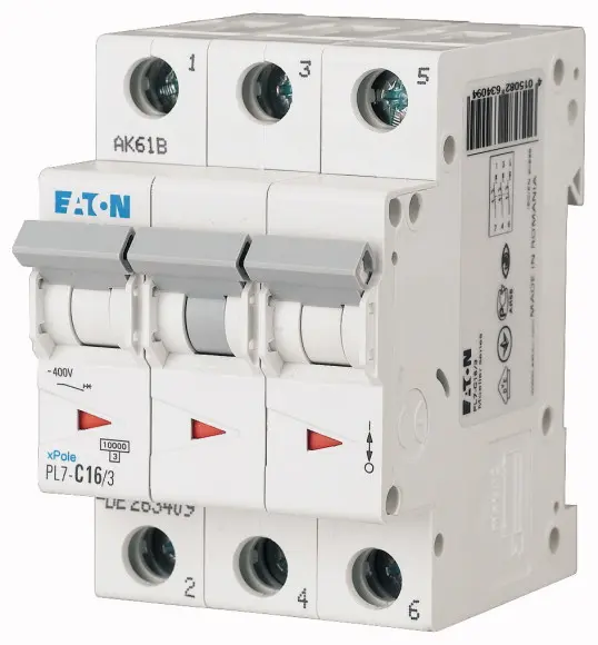Jistič Eaton PL7-B63/3 10 kA B 63 A