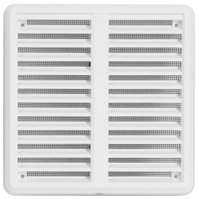 Mřížka větrací se sítí a krytkou HACO VM KS 150×150 mm bílá