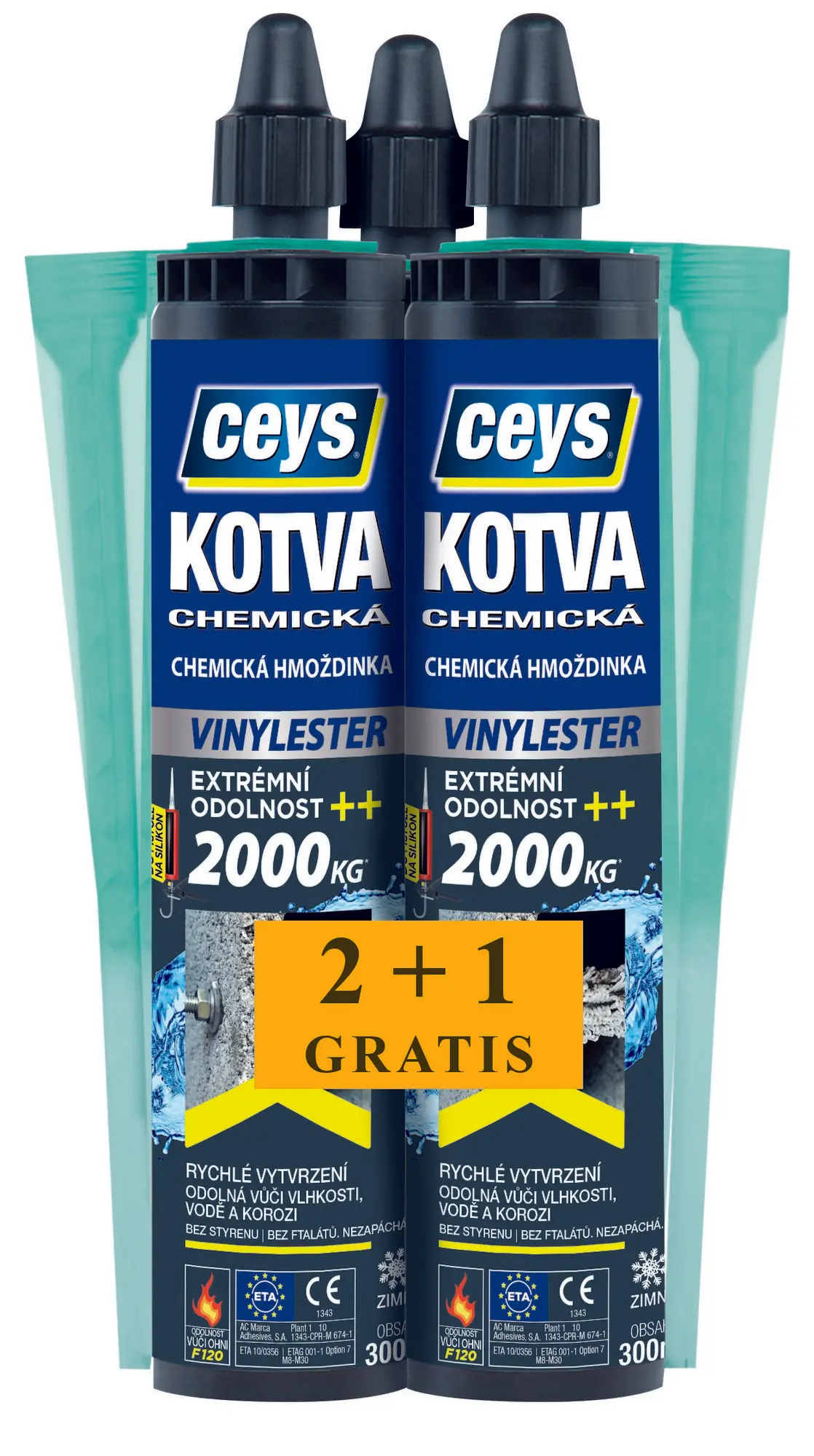Kotva chemická Ceys vinylester 2+1 GRATIS