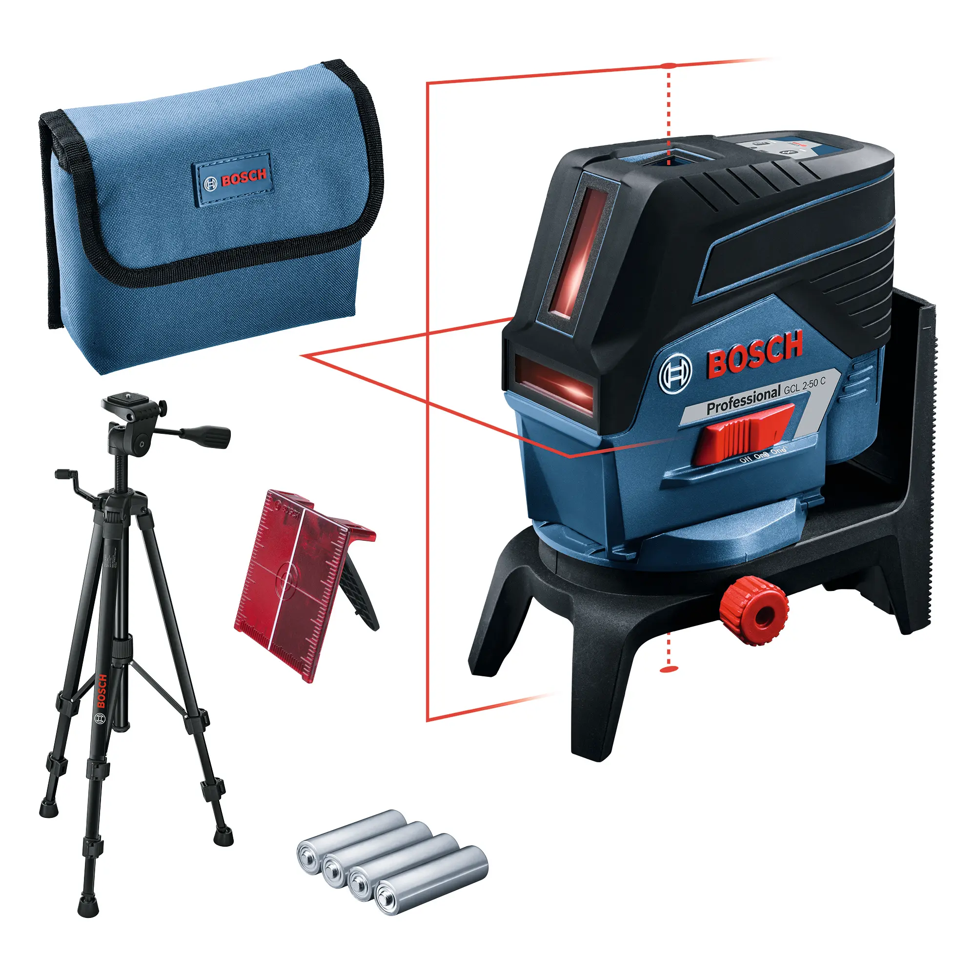 Bosch - Kombinovaný laser, dosah 50 m, se stativem a příslušenstvím 0601066G02