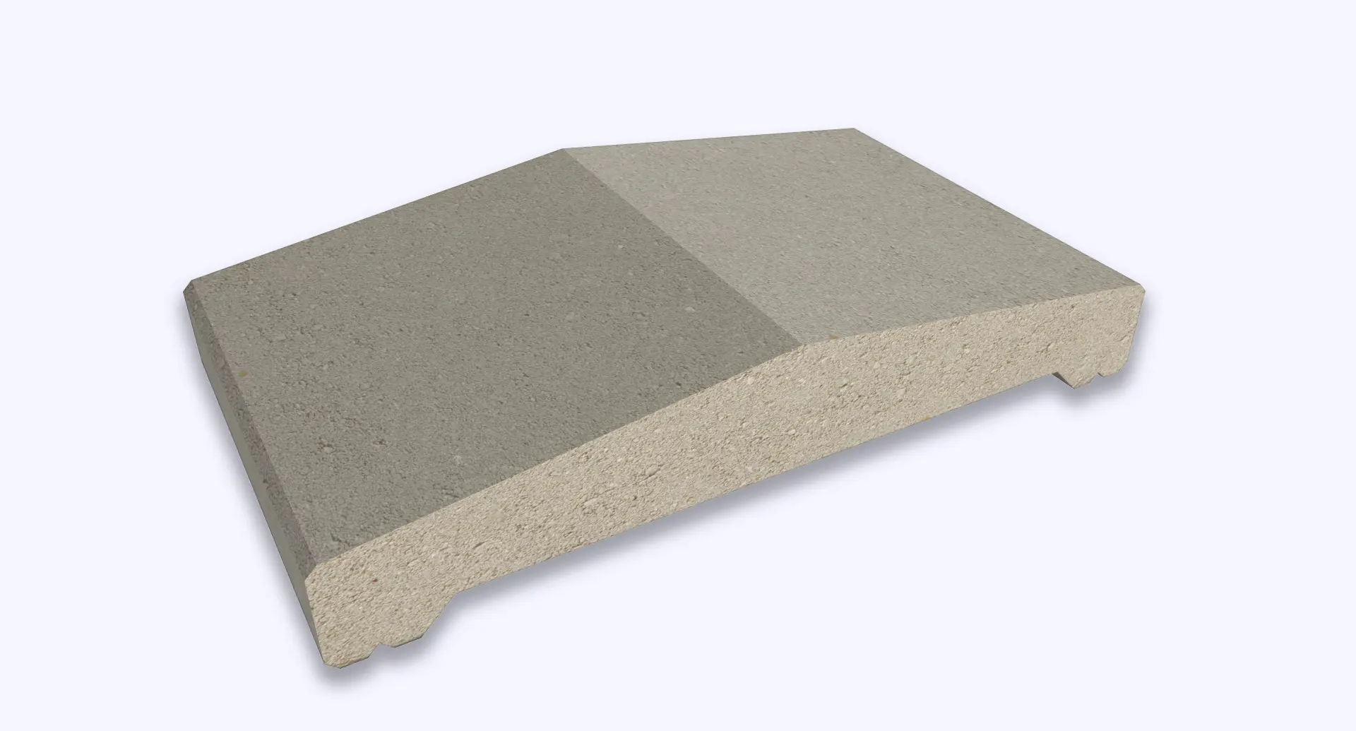 Stříška plotová štípaná CS Blok 30 šedá 230×400×77 mm