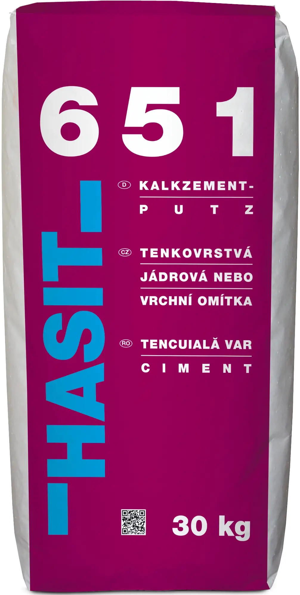 Omítka jádrová Hasit 651 tenkovrstvá 30 kg