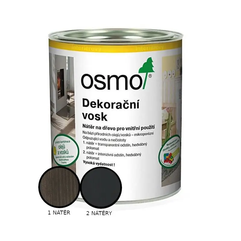 Vosk dekorační Osmo 3169 intenzivní černý 0,375 l