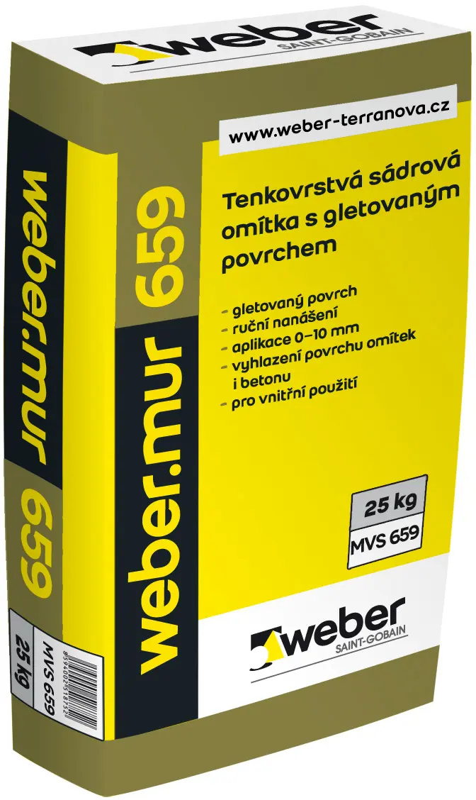 Omítka sádrová webermur 659 25 kg