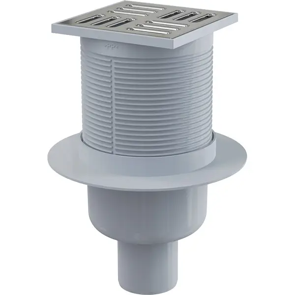 Vpust podlahová Alca APV2 105×105 mm DN 50 přímá