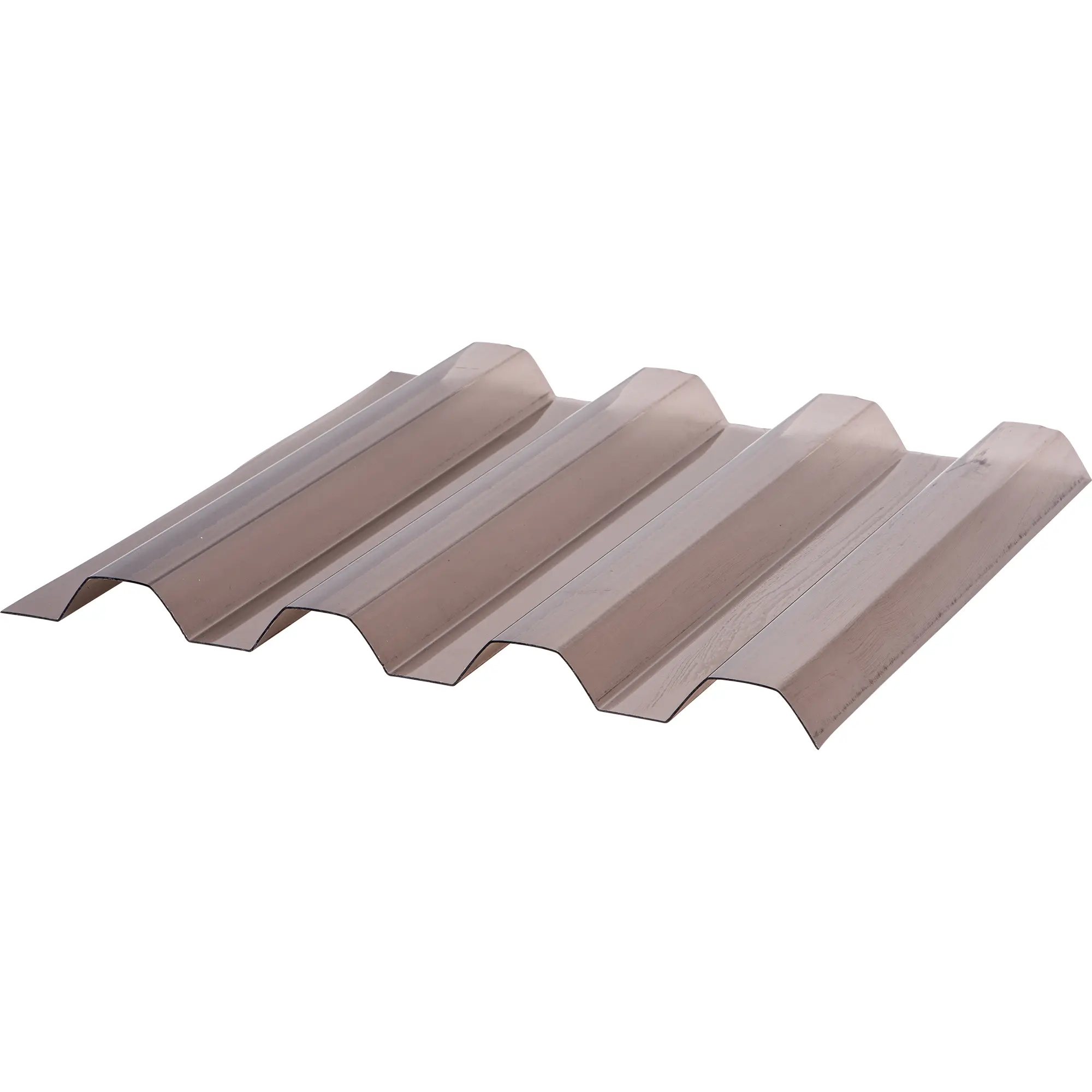 Deska polykarbonátová trapézová TOPLIGHT T 76/18 hladká 2UV bronz 0,8×1 060×5 000 mm