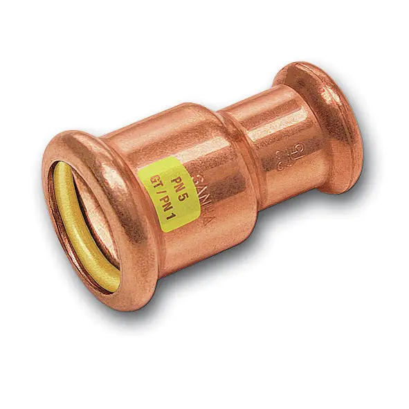Nátrubek redukovaný lisovací Sanha Cu Press Gas 10240 22×18 mm FF