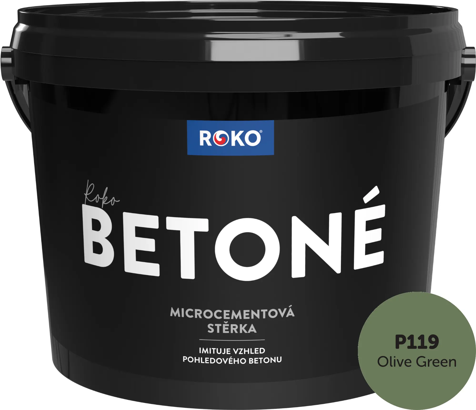 Stěrka dekorativní Roko Betoné P119 Olive Green 14 kg