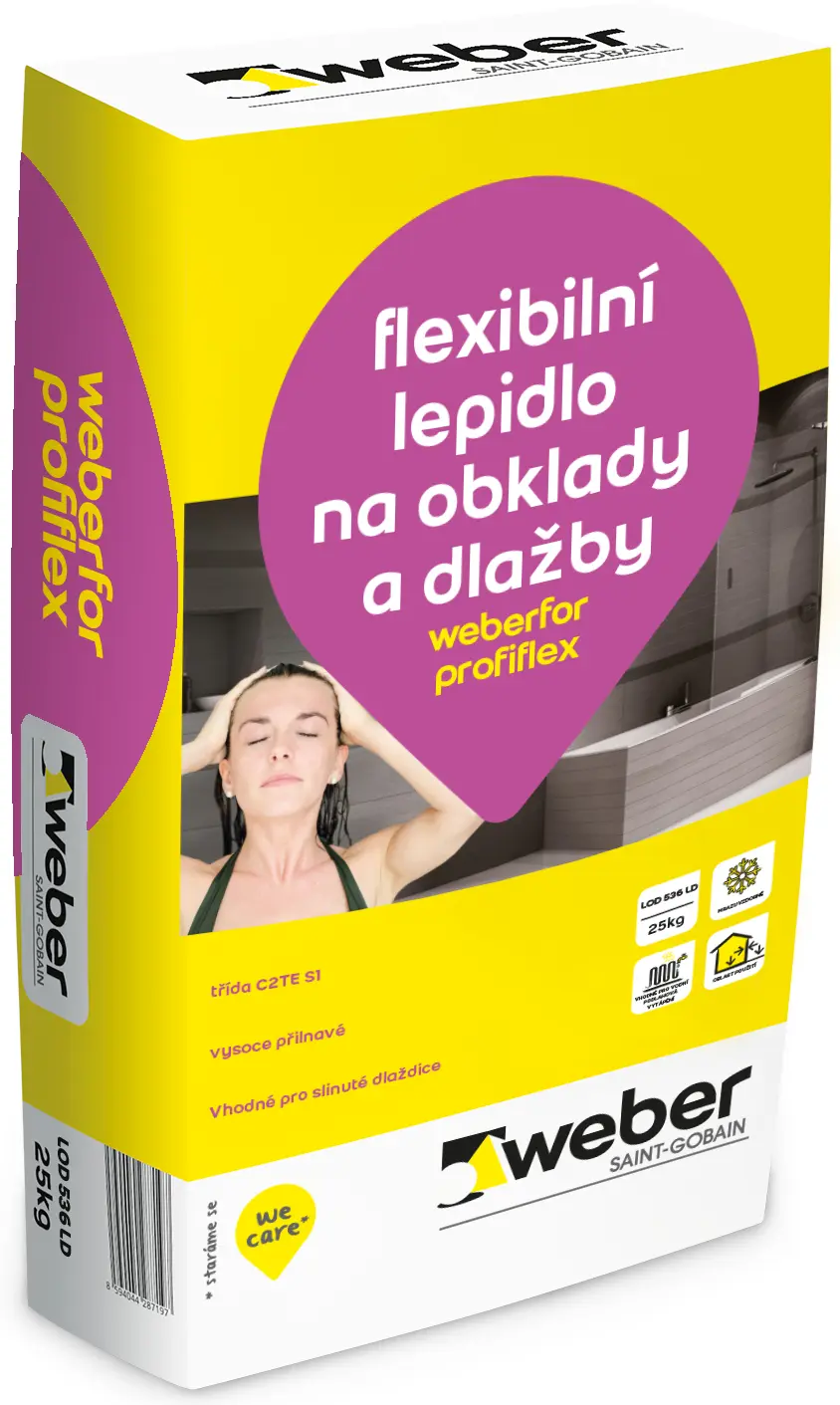 Lepidlo cementové C2FT S1 weberfor profiflex R LD 25 kg