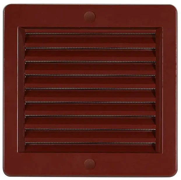 Mřížka větrací se sítí HACO VM 150×150 mm hnědá