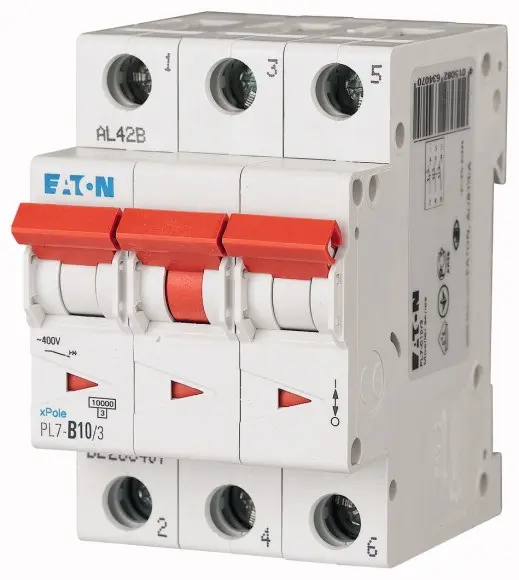 Jistič Eaton PL7-B10/3 10 kA B 10 A