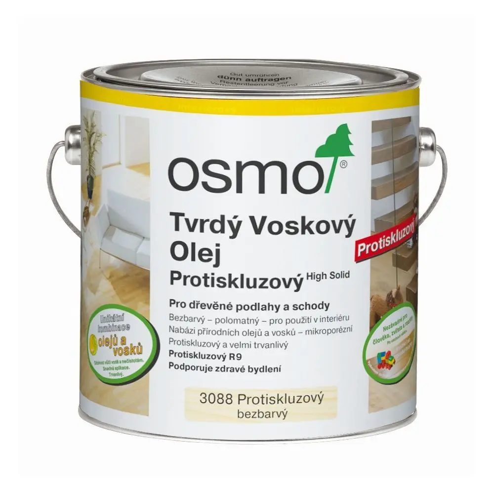 Olej tvrdý voskový protiskluzový Osmo 3088 bezbarvý 0,75 l