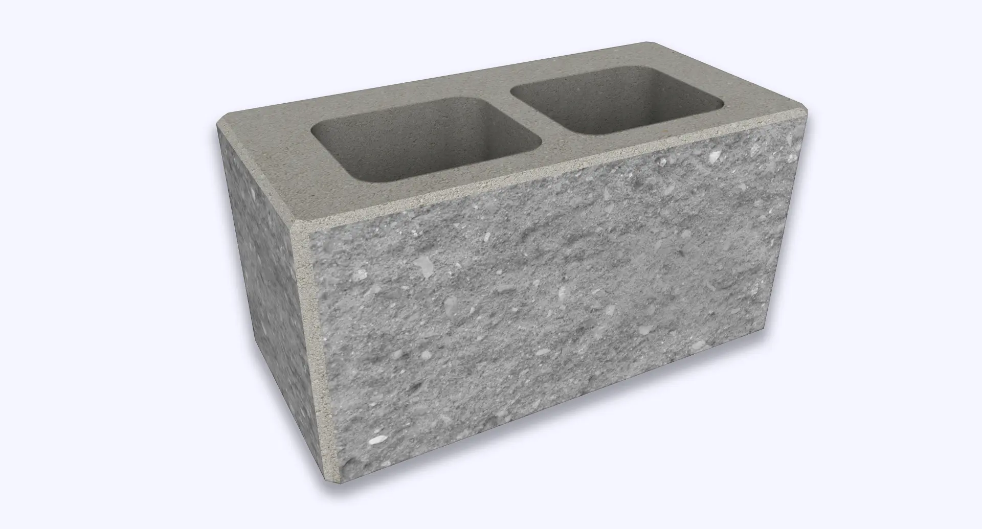 Tvárnice plotová štípaná CS Blok 20 sloupková šedá 200×400×200 mm