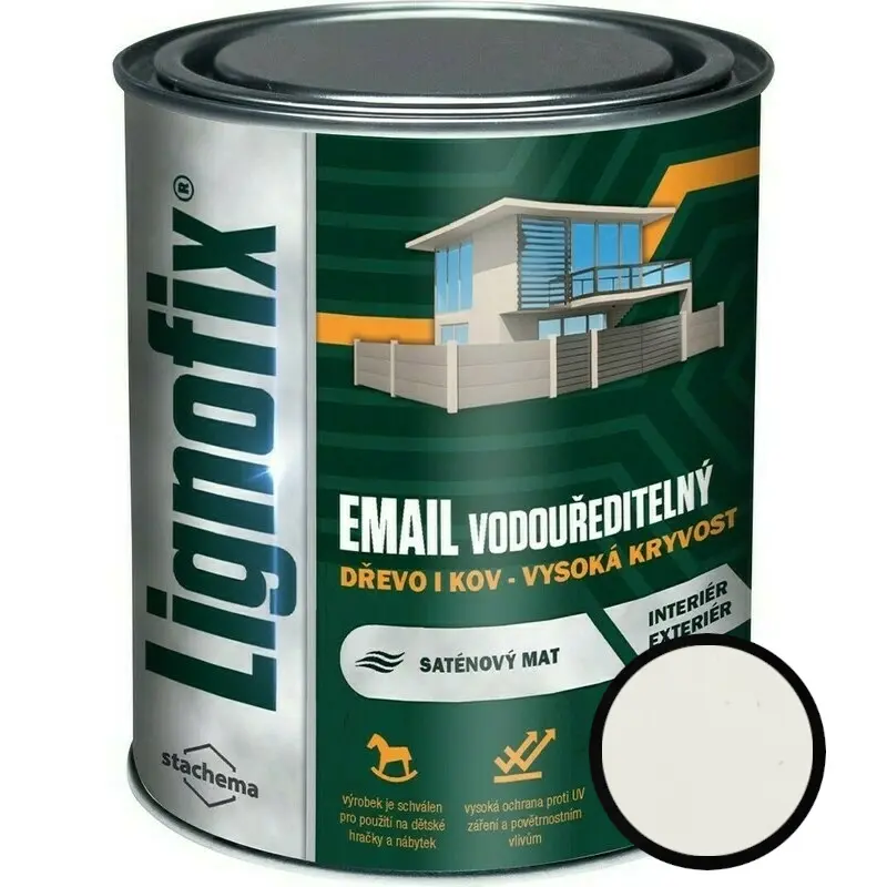 Barva vrchní Lignofix EMAIL vodouředitelný slonová kost 2,5 l