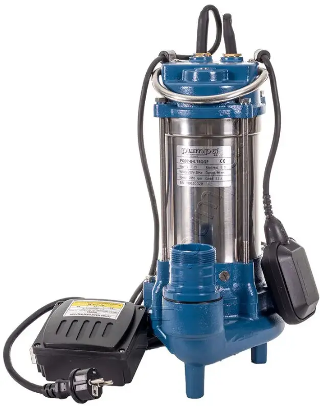 Čerpadlo ponorné kalové s řezacím zařízením Blue Line PQD7-12-1.1QGF kabel 10 m 230 V