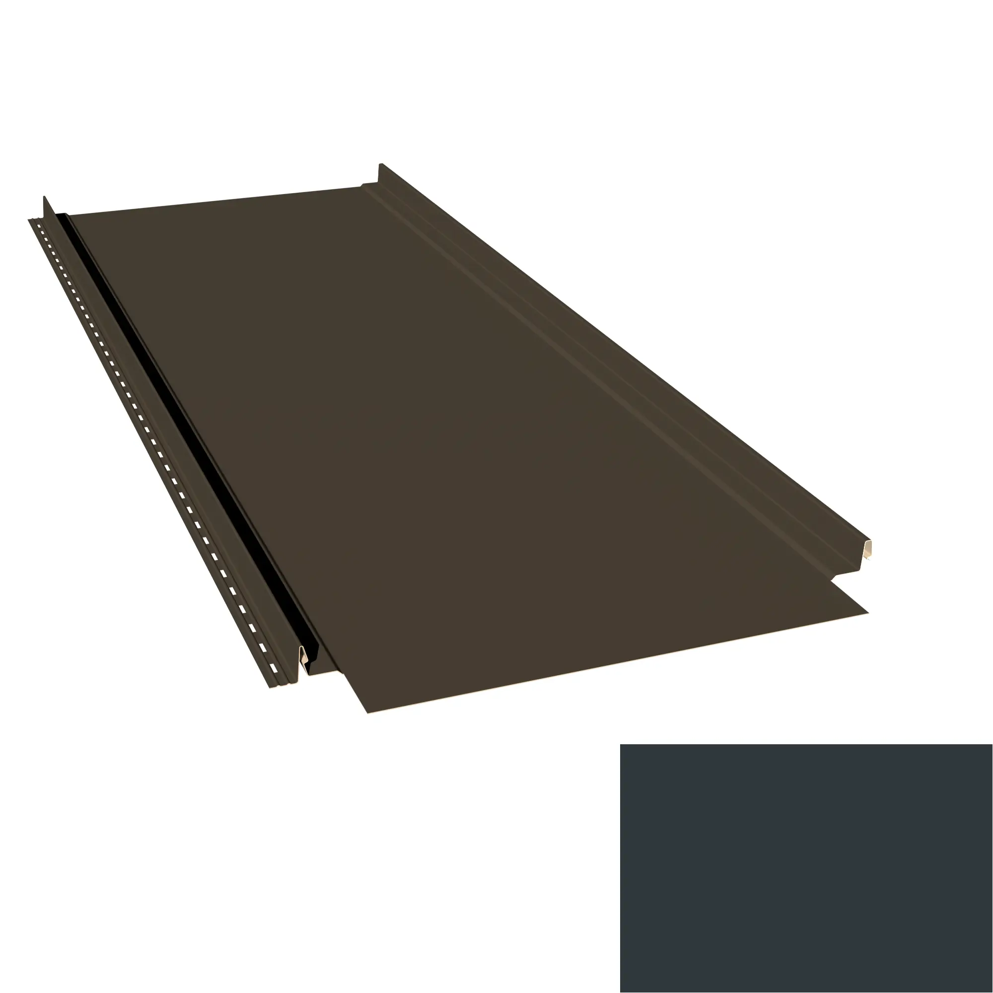 Krytina plechová LINEDEK 485 Flat SP 25 LESK 2G016 antracitově šedá Cut