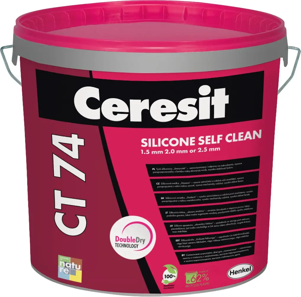 Omítka silikonová Ceresit CT 74 hlazená 1,5 mm 25 kg