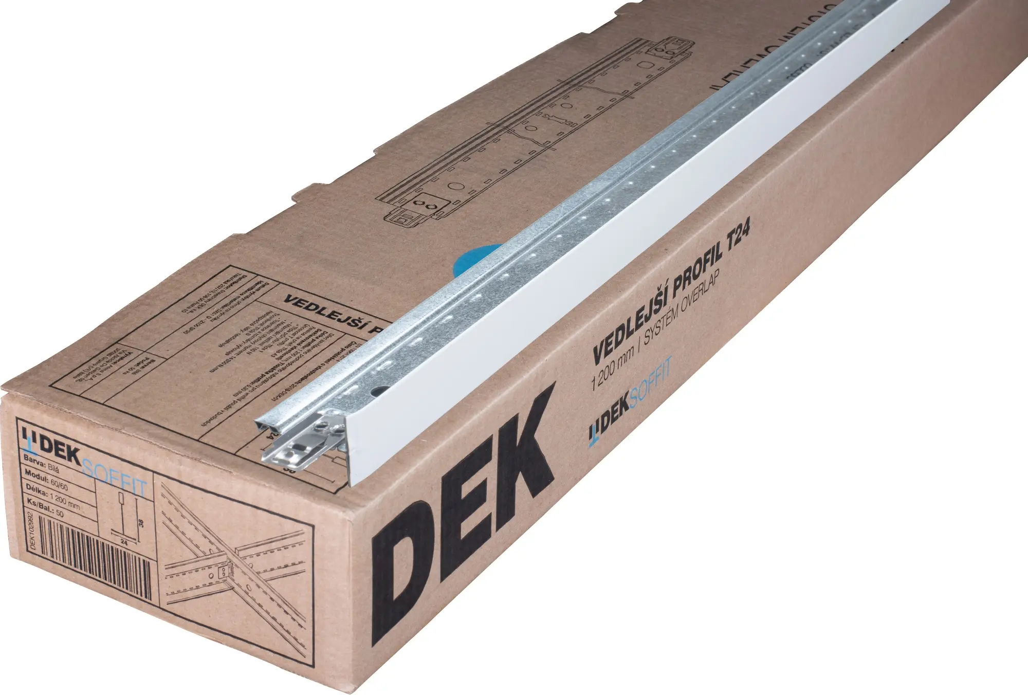 Profil vedlejší DEKSOFFIT T24 24×38 mm 1,2 m