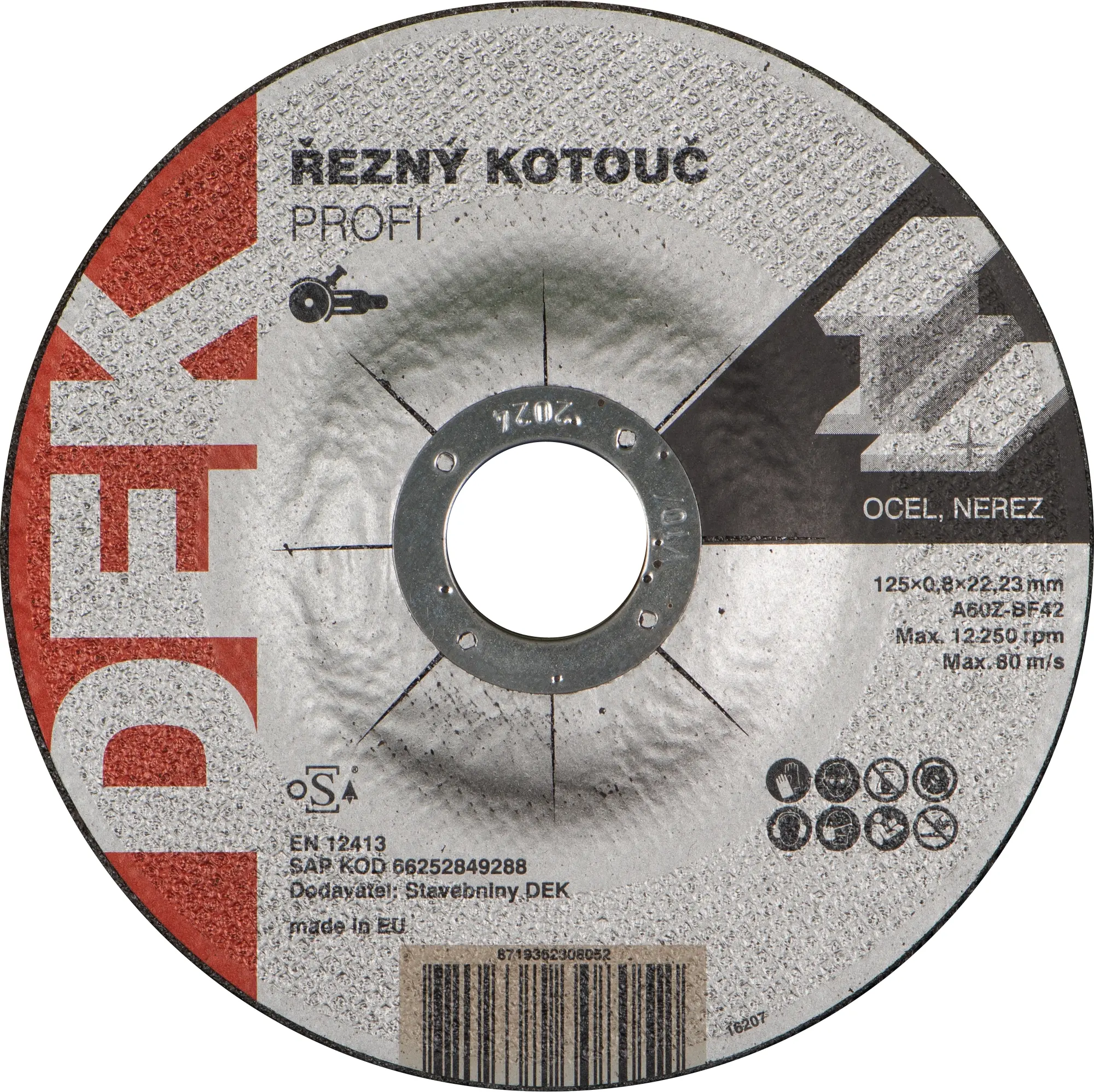 Kotouč řezný DEK PROFI 125×22,23 mm 0,8 mm