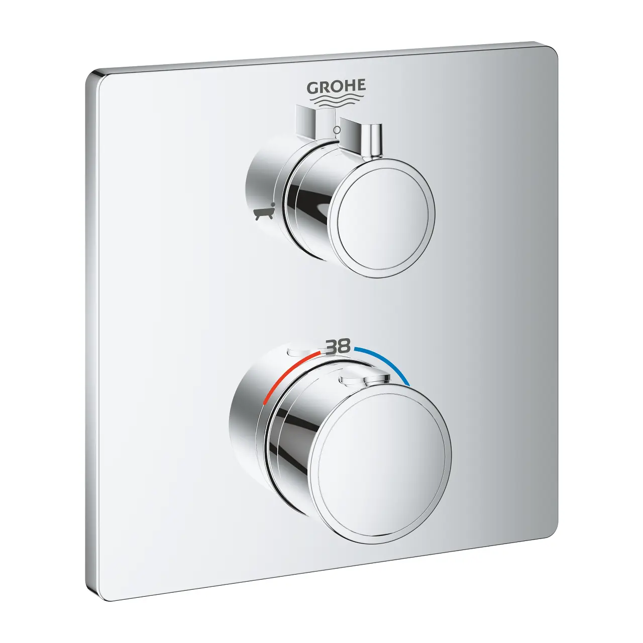 Grohe Grohtherm - Termostatická vanová baterie pro 2 spotřebiče, chrom 24080000