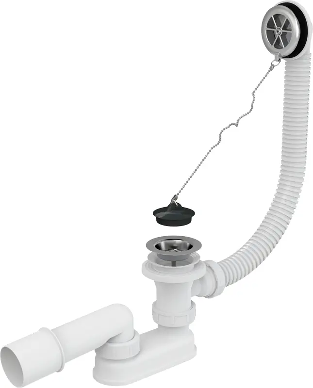 Alca - Vanový odtokový komplet 570 mm, s přepadem, chrom A501