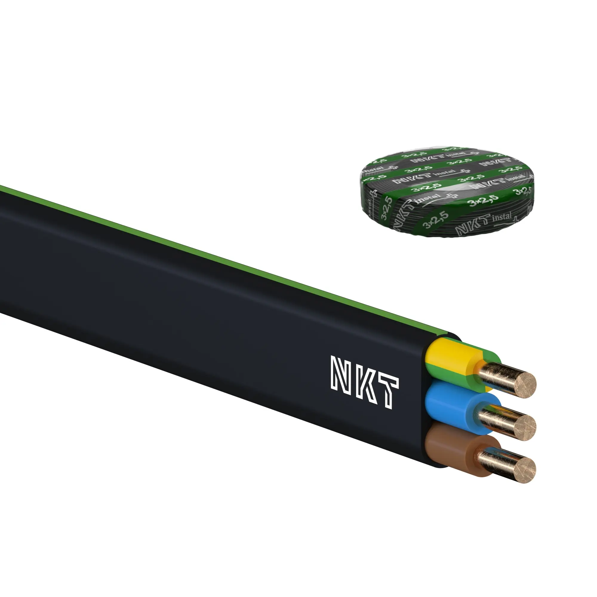 Kabel CYKYLo-J 3× 2,5 RE 100 m/bal.