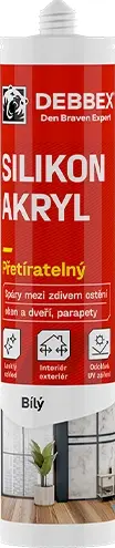 Tmel akrylový Den Braven SILIKON bílý