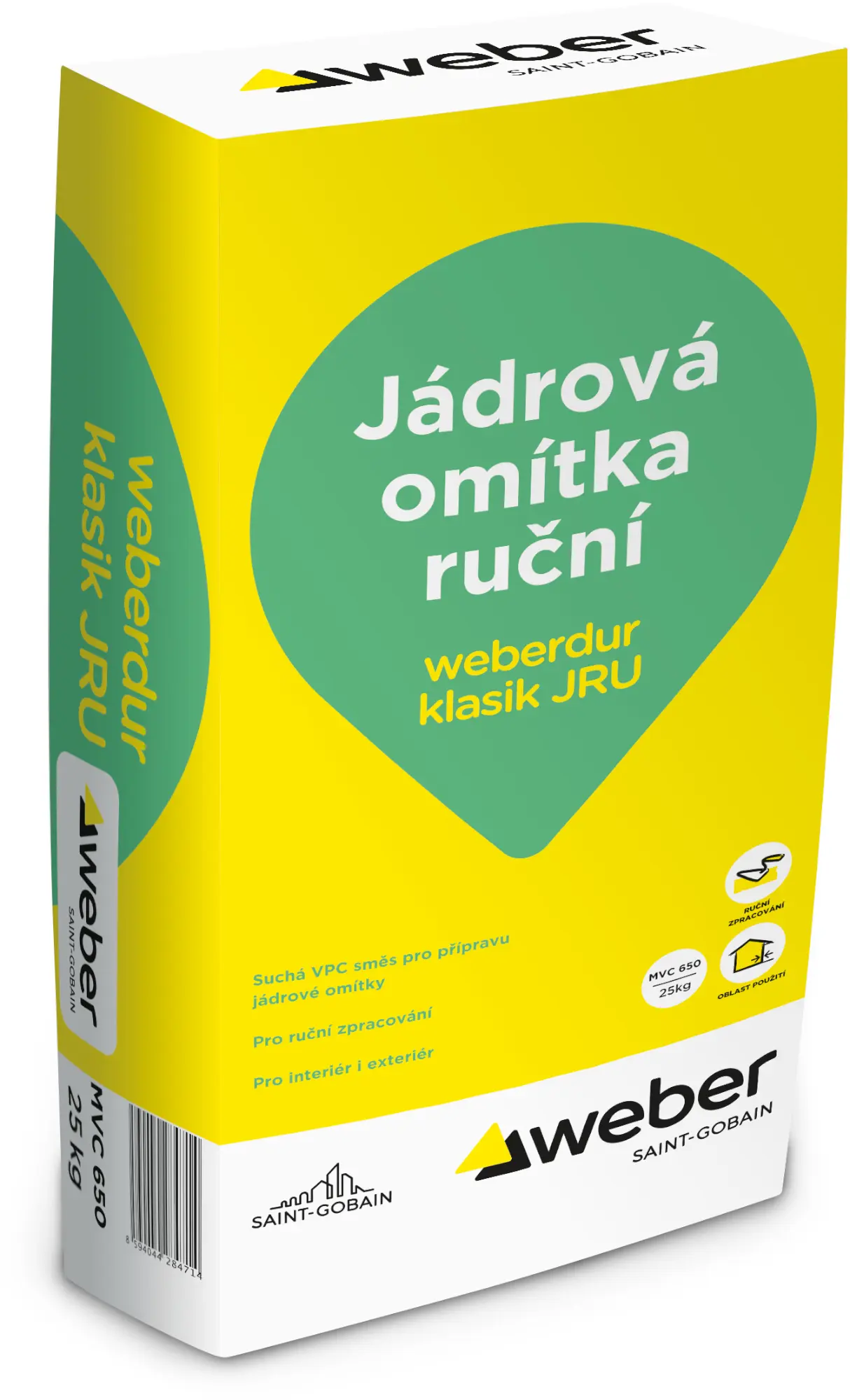 Omítka jádrová weberdur klasik JRU 25 kg