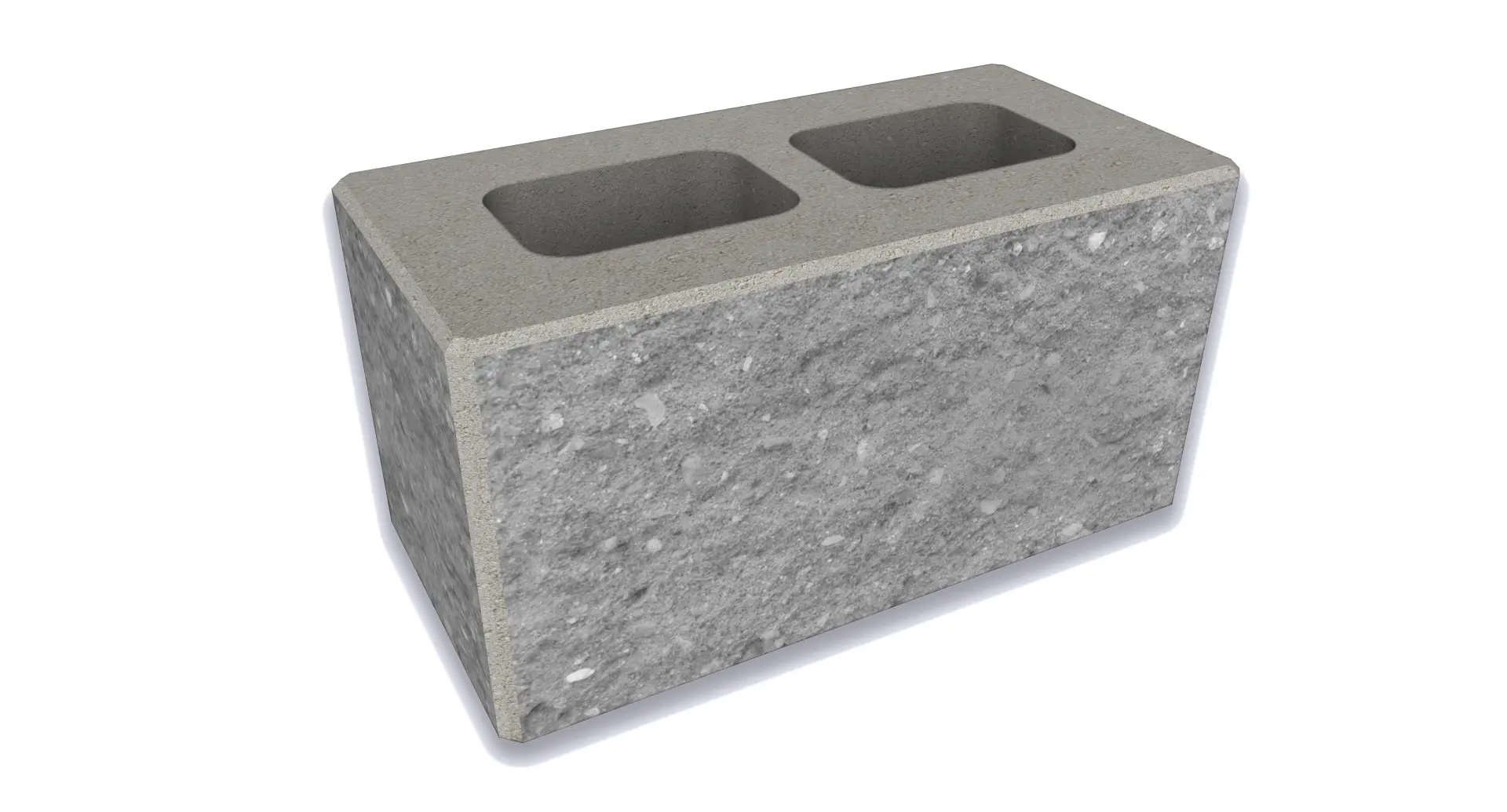 Tvárnice plotová štípaná CS Blok 20 šedá 200×400×200 mm
