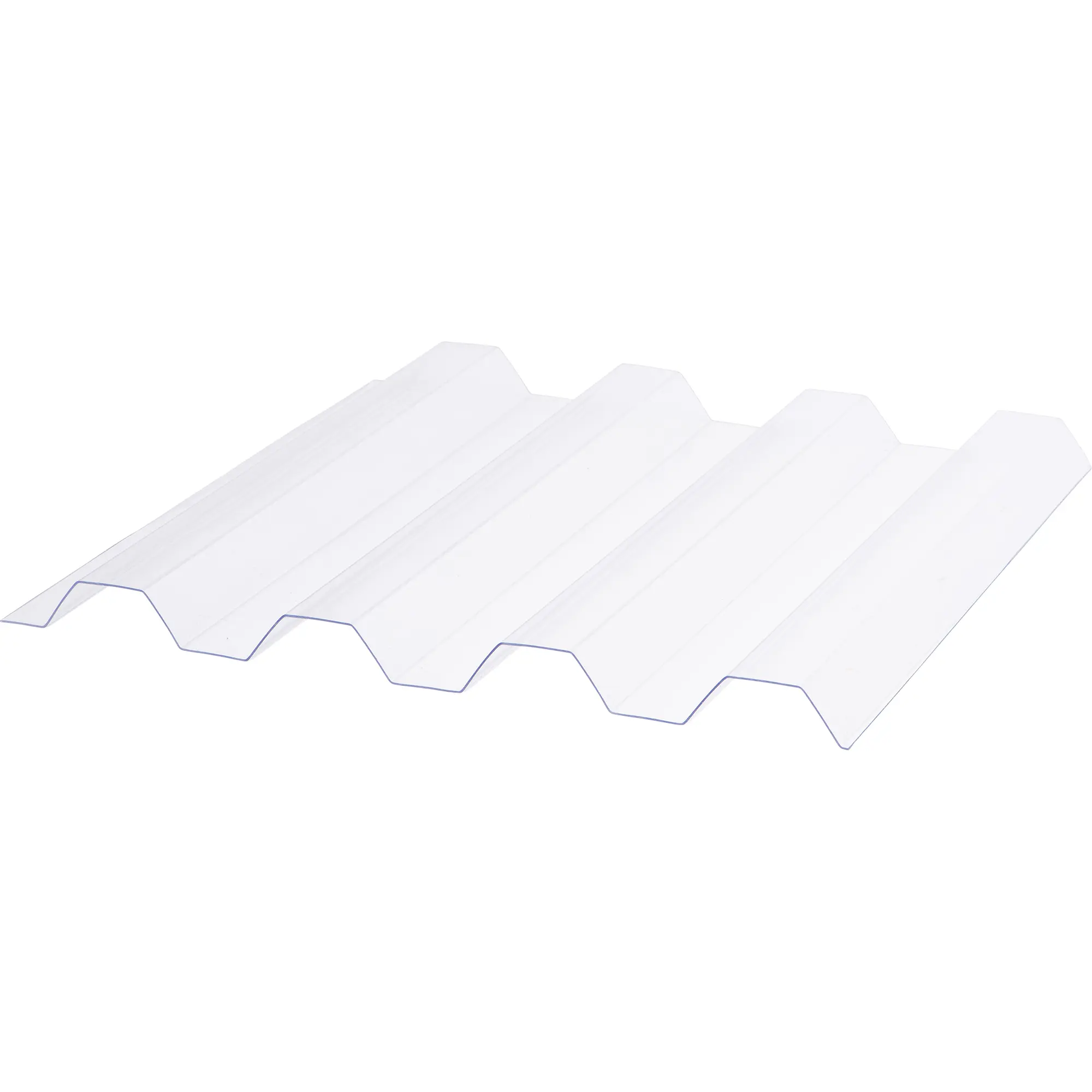 Deska polykarbonátová trapézová TOPLIGHT T 76/18 hladká 2UV čirá 0,8×1 060×3 000 mm