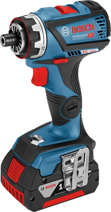 Šroubovák vrtací AKU Bosch GSR 18V-60 FC L-BOXX + nástavce