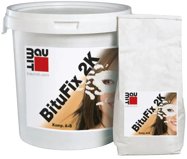 Hmota lepicí Baumit BituFix 2K černá 30 l