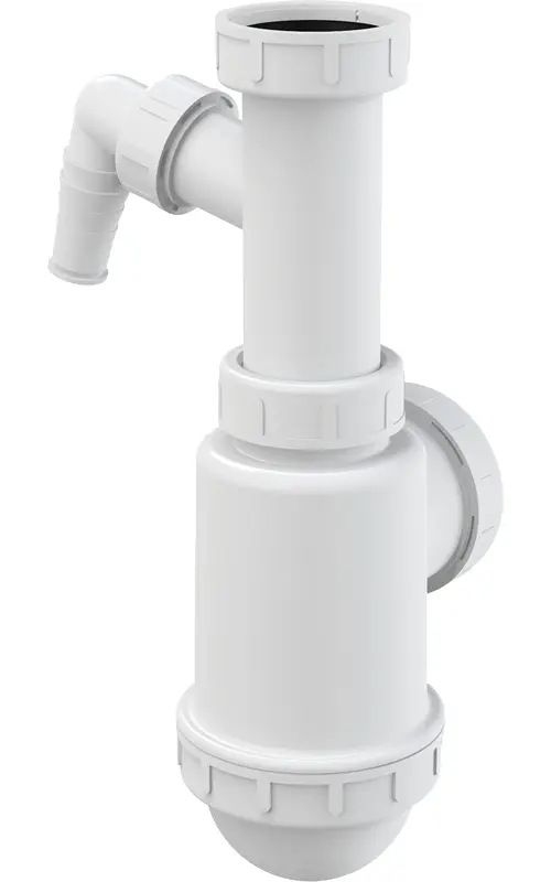 Sifon dřezový Alca A443P DN 50/40 s přípojkou a převlečnou maticí 6/4"