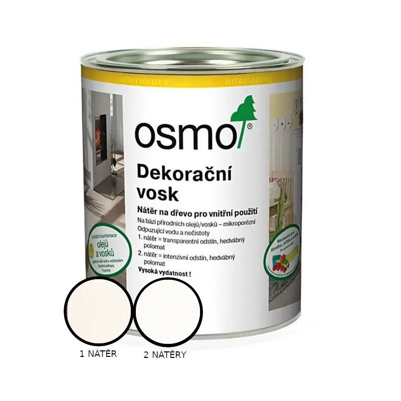 Vosk dekorační Osmo 3186 intenzivní bílý 0,375 l