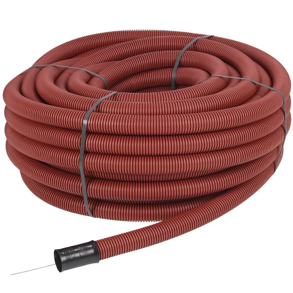 Chránička korugovaná ohebná Fränkische červená 90 mm 50 m