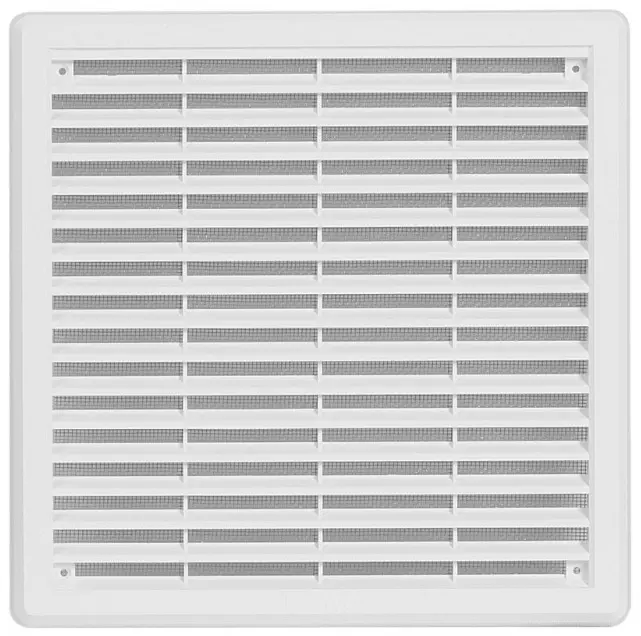 Mřížka větrací se sítí a krytkou HACO VM K 200×200 mm bílá