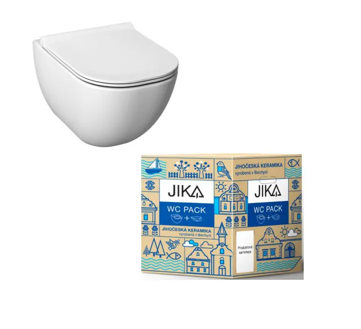 JIKA Závěsné WC MIO Rimless H8207140000001 + WC sedátko MIO H8917160000631