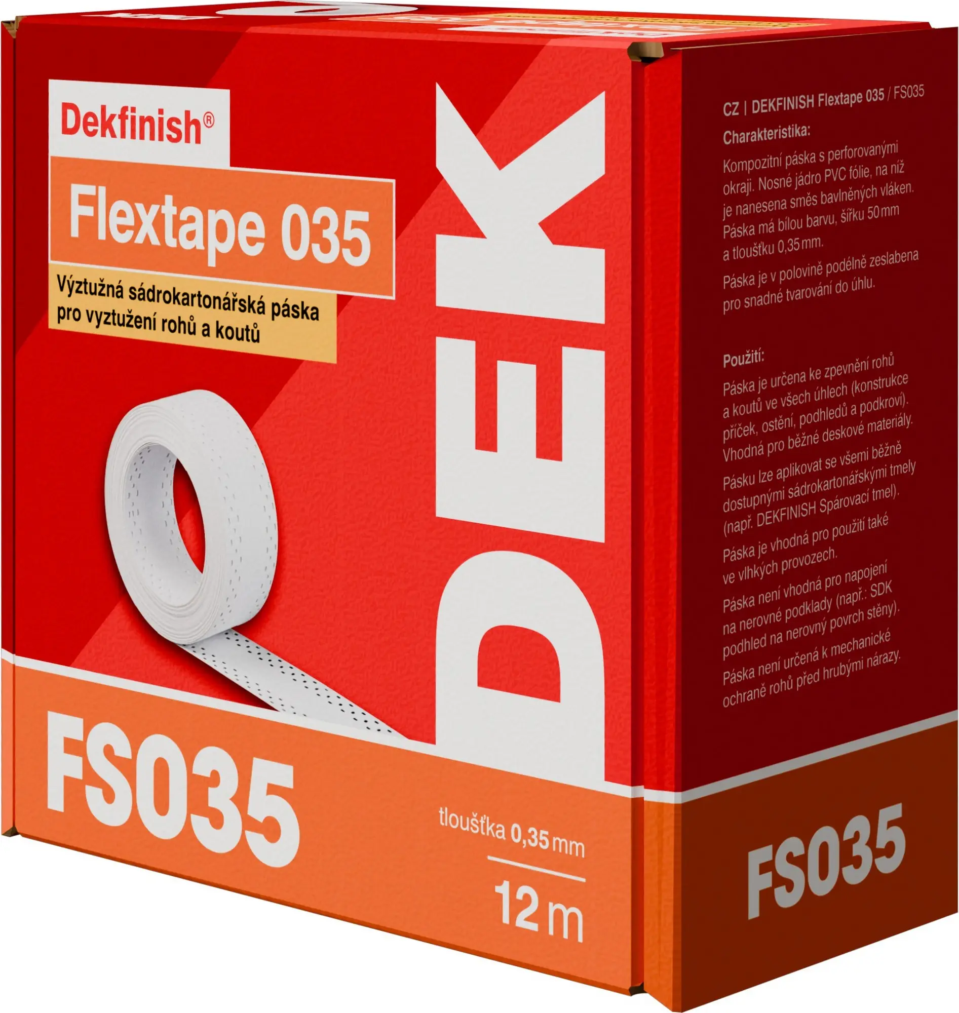 Páska výztužná DEKFINISH Flextape 035 50 mm × 12 m