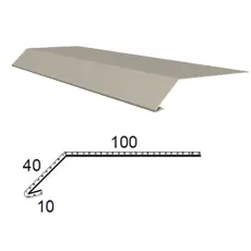 Okapnice poplastovaná Viplanyl světle šedá délka 2,0 m rš. 150 mm
