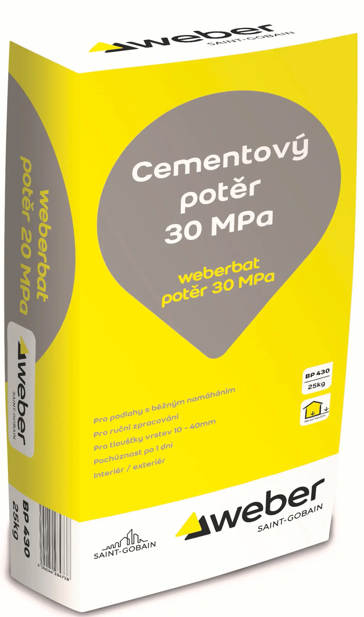 Potěr cementový 30 MPaweberbat 25 kg