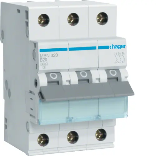 Jistič Hager MBN320 6 kA B 20 A