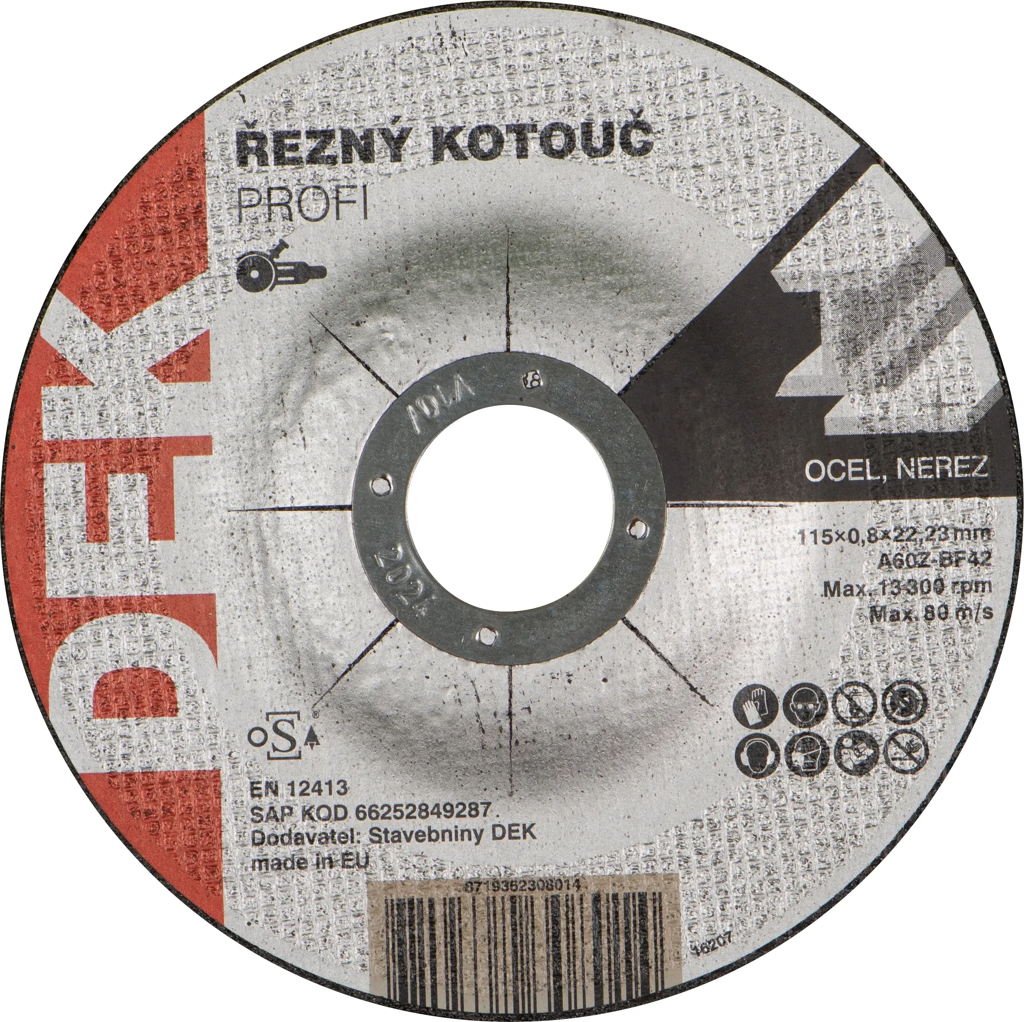 Kotouč řezný DEK PROFI 115×22,23 mm 0,8 mm