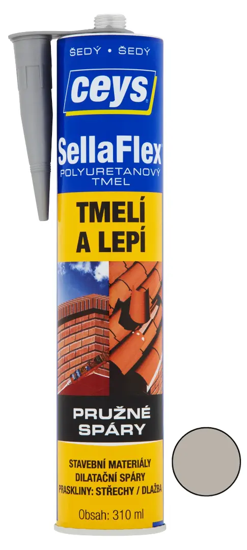 Tmel polyuretanový Ceys SellaFlex šedý 310 ml