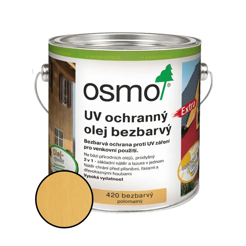 Olej UV ochranný Osmo 420 extra bezbarvý, 0,75 l
